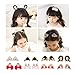 Sufermoe 16 Pcs Cat Ear Hair Bows Clips Rabbit Ear Hair Barrettes Hair Accessories for Pet or Dogs