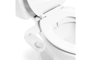 Brondell Fresh Spa Adjustable, Bidet Attachment FSA-15 for Toilet Seats with Adjustable Single Nozzle, Side Arm Control, Thin