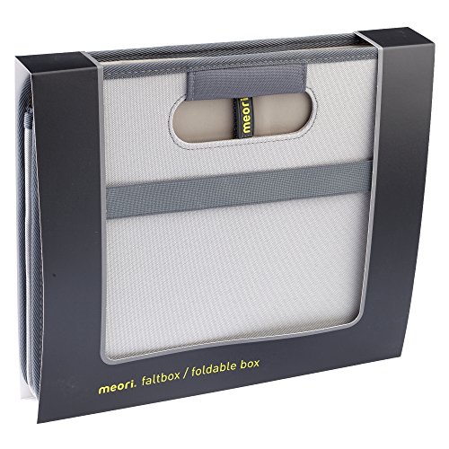 meori Classic Collection Large Foldable Storage Box, 30 Liter / 8 Gallon, in Stone Grey To Organize and Carry Up To 65lbs