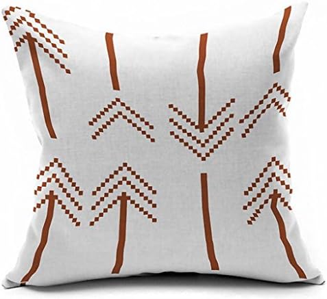 Pillowcase Cotton Linen Throw Pillow Case Cushion Cover Home Sofa Decorative 18 x 18 Inches (Set of 2),#7,4545cm
