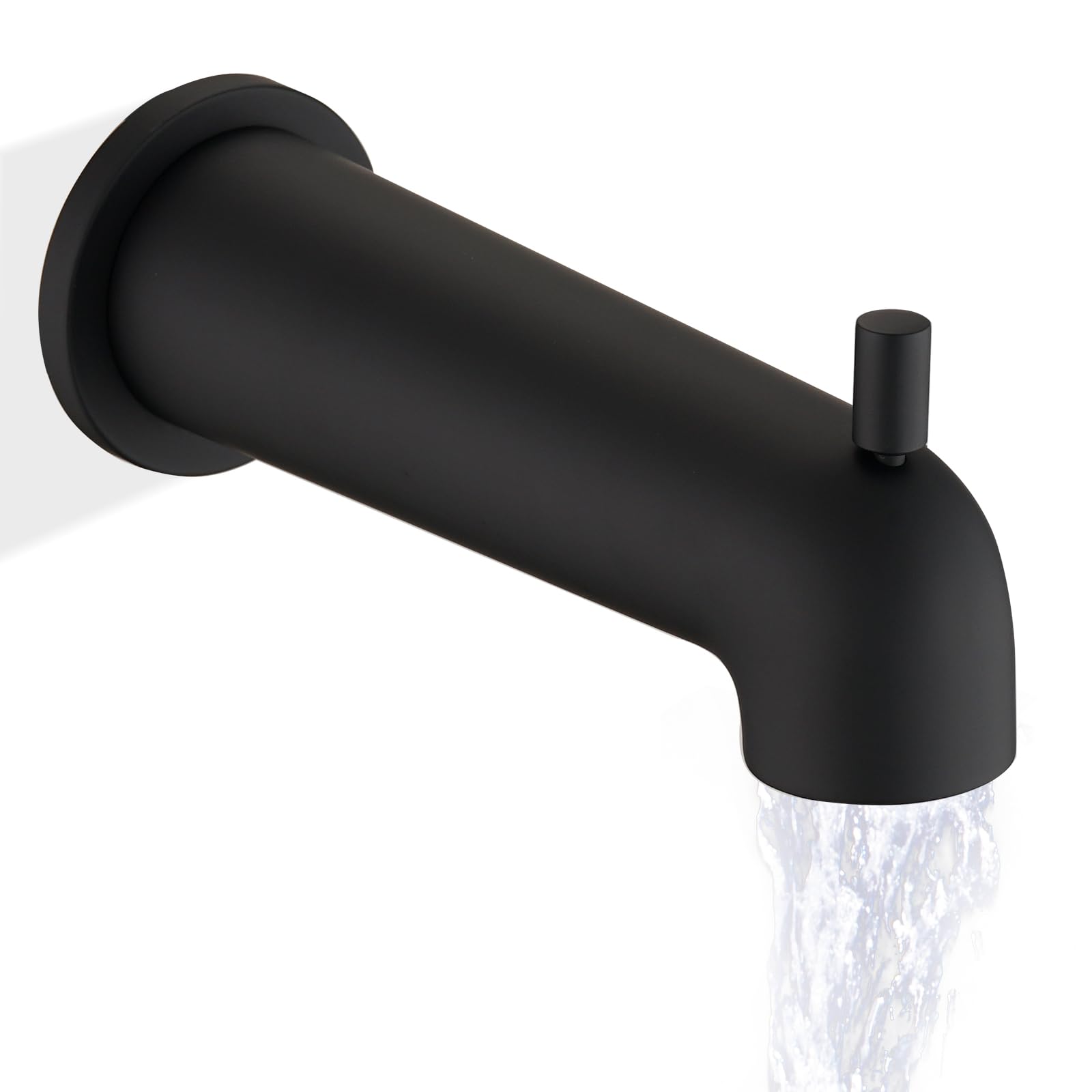 Photo 1 of YASINU 7 Inch Slip on Bathtub Spout with Diverter, Compatible with Moen 3839/3853,Extra Long Diverter Tub Spout Fits 1/2" Copper Tube(5/8" Diameter),Matte Black