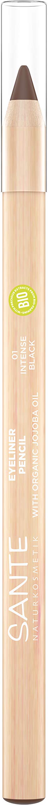 SANTE Naturkosmetik Eyeliner Pencil 02 Deep Brown, Kajal Eyeliner in Brown Colour, Eyeliner Pen, Intense Creamy Texture, Vegan, 1.14 g