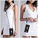 LAMEEKU iPhone 7 Plus Wallet Case, iPhone 8 Plus Crossbody Cell Phone Bag, Shockproof iPhone 7 Plus Card Holder Case,Protective iPhone 8 Plus Leather Case with Crossbody Chain Wrist Strap 5.5