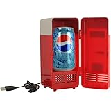 Vinmax Mini USB Fridge Portable Beer Beverage Drink Cans Cooler & Warmer Mini Refrigerator For Car Laptop PC Computer Office Home Travel Picnic Boat(Red)