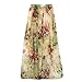 Women's Skirt,Neartime Chiffon Pleated Long Maxi Boho Dress Elastic Waist Skirts (M)