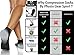Physix Gear Short Compression Socks for Men & Women - Best Low Compression Socks Women & Men with Arch Support, Ideal for Running, Plantar Fasciitis comfort, and Swelling, Grey/Black (2 Pairs), L/XL