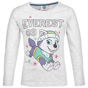 Paw Patrol T-shirt met lange mouwen voor meisjes, maat 98, 104, 110, 116, 128, glitter, warm, zacht, sky, Everest Kita…
