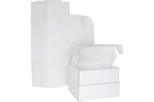 White Corrugated Cardboard Boxes, 150x100x50mm (6"x4"x2") Small Parcel Boxes, Mailing Boxes for Business, Posting, Small Pack