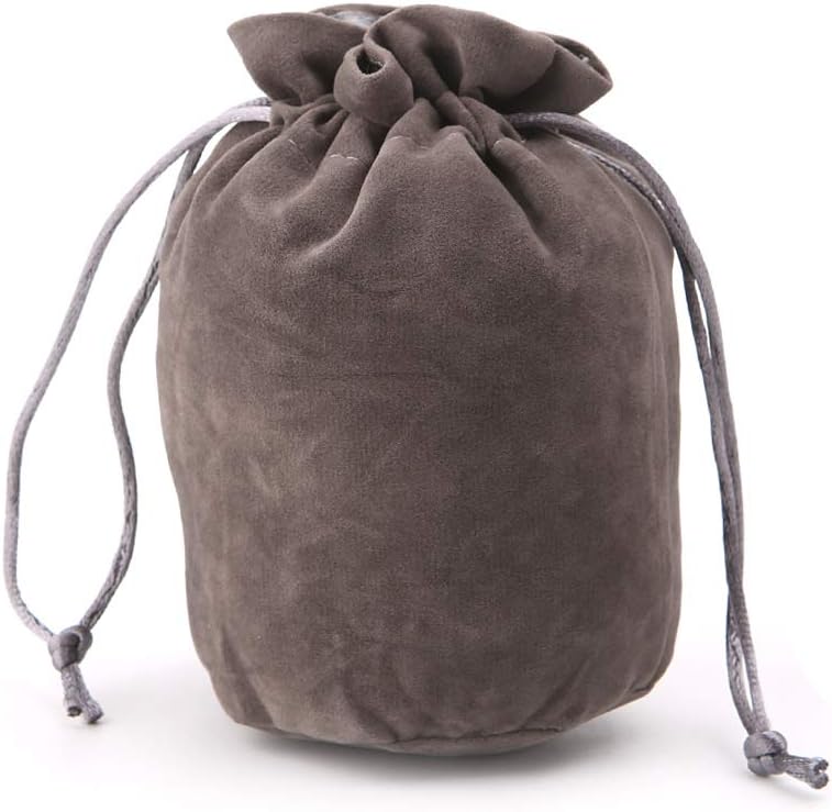 Lamdoo Velvet Dice Bag Jewelry Packing Drawstring Bag Board Game - Gray