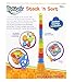 Kidoozie Stack ‘n Sort Toy – 12 Colorful Pieces to Stack and 5 Shapes to Sort