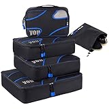 Packing Cubes-4 Set Travel Luggage Packing Organizers with Laundry Bag