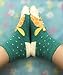Women Boy Girl Slipper Socks Winter Towels Fabric Warm Socks Cartoon Yellow Giraffe X1