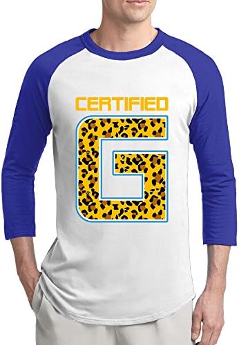 R Hot Men's Enzo And Big Cass Certified G Jersey Baseball T Shirt Neck Cotton Blend 3/4 RoyalBlue