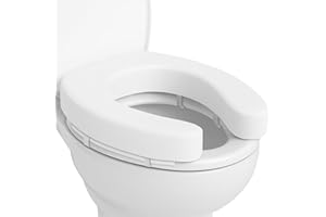 Vive Toilet Seat Cushion (Soft Cushioned Foam) - Easy Clean Soft Padded Bathroom Attachment - Elongated, Standard Seats - Comfort & Support Donut for Handicap Adults