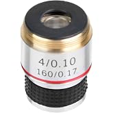 Microscope Lens,4X 185 Biological Microscope Achromatic Objectives Lens 160/0.17 5&times;5&times;5cm Eliminate Unwanted Reflections