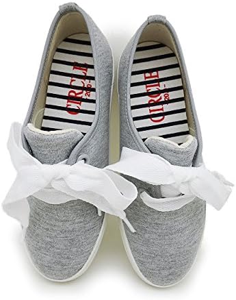 Amazon Circle Wc311 0 グレー ジュニア ロー カット スニーカー リボン レース アップ キッズ 女子 こども 女の子 子供 ノーブランド品 運動靴 スニーカー