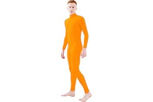 Ensnovo Adult Spandex Turtleneck Long Sleeve One Piece Unitard Bodysuit Dancewear