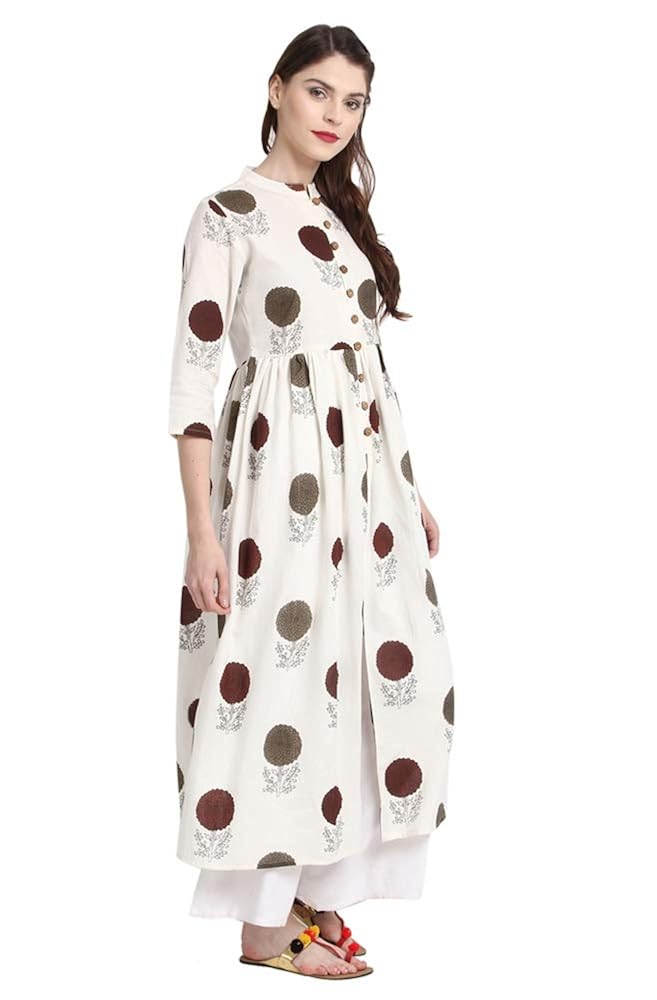 janasya women's cotton a-line kurta