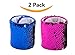 ROOSSI Personalized Reversible Sequins Velvet Lining Mermaid Bracelet Set of 2 PCS