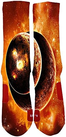 Kalily Brand New Custom Galaxy Elite Socks With Design (Medium, Galaxy 8)