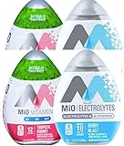 Mio Vitamins Tropical Cherry & Mio Electrolytes Berry Blast B Vitamins Liquid Water Enhancer 1.62 Fl Oz (4)
