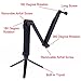 Walway 3-Way Selfie Stick, Foldable Extendable Handheld Grip Arm Monopod Pole Tripod for GOPRO HERO 6/ 5/ 5 Session/ 4 Session/ 4/ 3+/ 3/ 2/1 and Action Cameras with Long Handle Screw