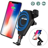 QI Wireless Car Charger Mount, QI Car Wireless Charger Cell Phone Car Mount Air Vent Dash Holder for Samsung Galaxy S8/ S7/ S6 /S7 Edge, Note 8/5,iPhone X,iPhone 8 Plus/8 (Black)