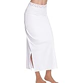 MANCYFIT Half Slip for Women Under Dresses Full Length Long Under Skirt with Lace 36"