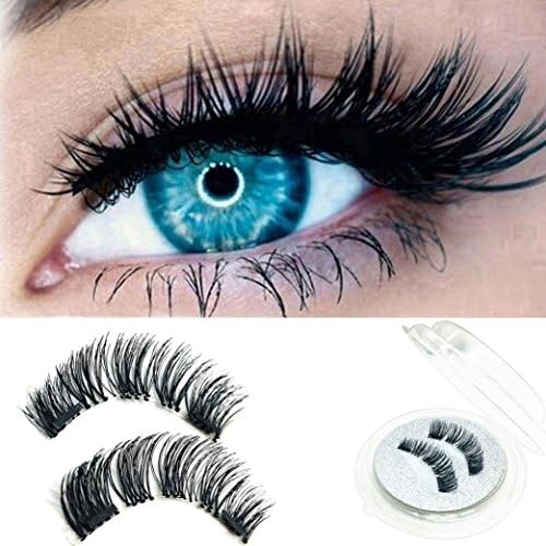 3D Magnetic False Eyelashes,HKFV 1Pair With 4Pcs 3D Creative Eyes Lashes Design Amazing Charming Party Eyes Makeup Decor Lashes