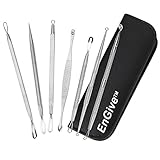 Blackhead Extractors, EnGive Delicate Stainless Steel Blackhead Blemish Remover & Acne Pimple Pin Kits (7PCs)