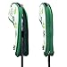 Craftsman Golf 9pcs (5,6,7,8,9,A,P,S,X) Clover Shamrock White Golf Iron Headcovers Head Cover Set Suitable for Right & Left Handed Zipper Closure for Taylormade Callaway Ping Etc. (Green Clover)