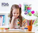 Silicone Pencil Grips, Ergonomic Hand-Writing Aid for Kids Children Toddlers Adults (Red, Navy Blue, Pink, Green) - Correct Your Child Posture - Set of 4 - Bonus Pencil Sharpener