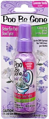 Poo Be Gone Toilet Spray 1.85oz - Before You Go Toilet Bathroom Deodorizer - Lavender Scent (2 Pack)