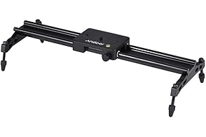 Andoer 40cm Camera Slider Track Stabilizer Rail Compatible with Nikon Canon Sony, Max. Load 6kg/ 1.3lb