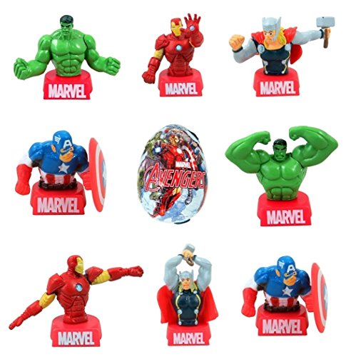 Milk Chocolate Candy Egg with Character Toy Surprise in Box, 0.7 oz, Pack of 6 (Avengers)
