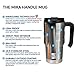 MIRA 20 oz Insulated Travel Mug - Stainless Steel Coffee Cup with Spill-Proof Flip Lid & Handle - Hot/Cold Car Tumbler - Black