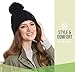 Brook + Bay Pom Pom Beanie Winter Hat for Women - Faux Fur Pompom Warm, Thick & Chunky Soft Cable Knit Hats - Cute & Trendy Cold Weather Knitted Caps - Stylish & Trendy Snow & Ski Beanies for Ladies