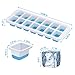 OMorc Ice Cube Trays 4 Pack [ Larger Version], Easy-Release Silicone and Flexible 14-Ice Trays with Unique Removable Lid, Make Larger Ice Cubes, BPA Free, Stackable Durable and Dishwasher Safe