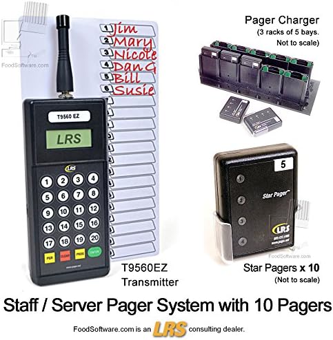 Restaurant Server System Kit with 10 Pagers