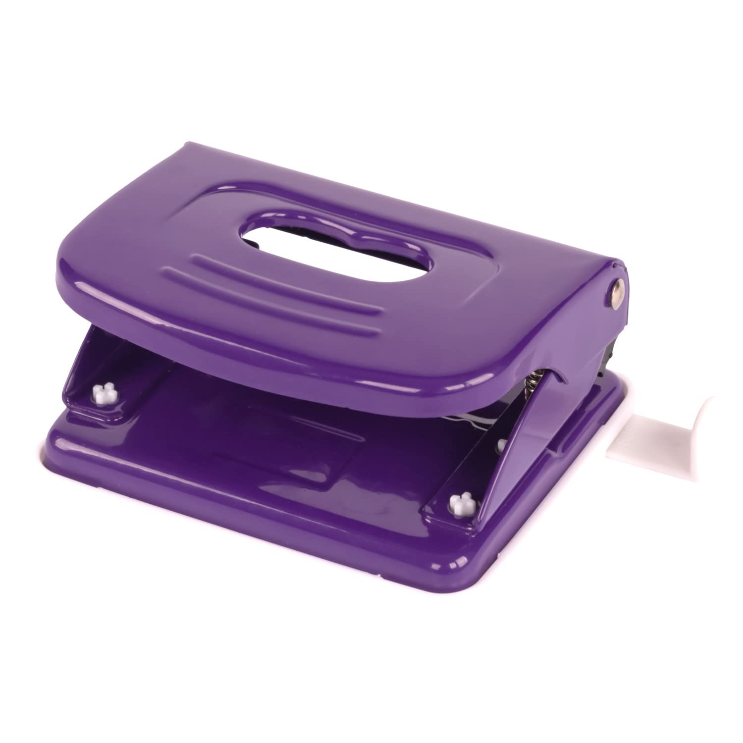 Idena 11536 Metal Hole Punch, Stop Rail with Format Display, Purple, for 20 Sheets, Pack of 1 — image 1