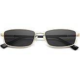Appassal Retro Y2k Narrow Rectangle Sunglasses for Women Men Small 80s 90s UV400 Sunnies AP3690