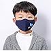 oemby001 Cute Kids Black Masks Animal Cotton Mask Children's PM2.5 Guaze Mask Dustproof Face Mask with N95 Filters Respirator for Outdoor 3Pcs (style1)
