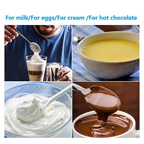 JSVER Milk Frother Rechargeable Electric Foam Maker for Coffee, Latte, Cappuccino, Hot Chocolate 2-Speed Handheld Electric Milk Frother Portable Automatic Foam Maker Sleek Drink Mixer