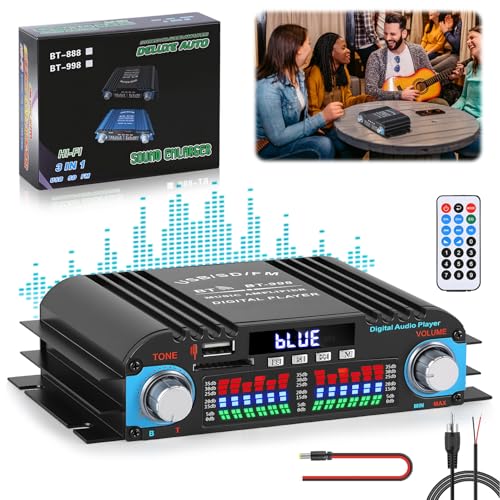 Mini Amplificador de Potência Bluetooth 5.0, Amplificador de Áudio estéreo, HiFi Amplificador Digital de Áudio, Sistema de Amplificador de Potência, Placa Amplificadora de Potência Estéreo