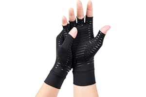 Novetec Arthritis Compression Gloves Copper Infused Women Men for Rheumatoid, Osteoarthritis, Relief Carpal Tunnel, Hand Pain