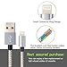 iPhone Charger, 4-Pack 3Ft 6Ft 6Ft 10Ft Mingu, Nylon Braided Cord Lightning Cable to USB Charging Cable for iPhone 7 7 Plus 6s 6 5s 5c 5 SE, iPad Pro, Air, mini, iPod - Gold & Grey