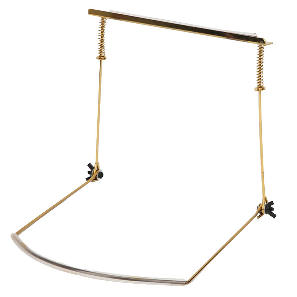 Harmonica Stand 24-Hole Adjustable Metal Harmonica Neck Bracket with Rubber Neck Brace Harmonica Holder(Gold) Musical Instrument Accessories