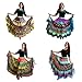 1-7 Yard Tribal Gypsy Maxi Tiered Skirt Belly Dancing Skirts Silk Blend Banjara Fits S M L XL (Assorted) (Colourful Shades)