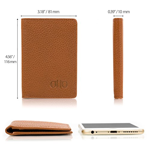 Otto Bifold Leather Wallet - Passport Style - ID, Bank Cards and Cash, RFID BLOCKING - Unisex