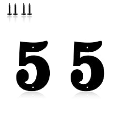 5 Inch Metal Modern House Numbers, House Address